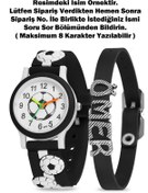 Resim Ct Çocuk Saati - Saat Öğretici Rakamlı Kadran Kız Çocuk Saati / Erkek Çocuk Saati - Isme Özel Bileklik 