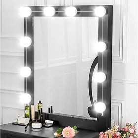 Resim 10'lu Set Makyaj Aynası Işığı Banyo Yatak Odası Işığı Hoolywood Tarzı LED Makyaj Lambası 3 Farklı Re 