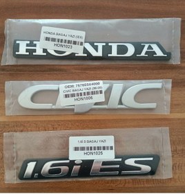 Resim Honda Civic 1.6is Arka Bagaj Yazısı Logo Honda Civic 1.6is Yazı 