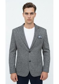 Resim Plus Scorpion Erkek Esnek Kumaş Slim Fit Blazer Ceket Günlük & Ofis Şıklığı Antrasit 