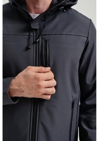 Resim Exuma 2311100 Erkek Antrasit Yağmur Rüzgar Geçirmez Softshell Özellikli Mont 001 