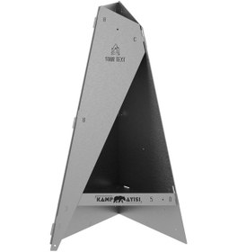 Resim Kamp Ayısı Blazepeak Katlanabilir Outdoor Piramit Soba Ve Taşınabilir Bahçe Şöminesi 3mm Galvaniz Çelik 