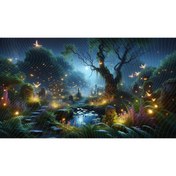 Resim Venspor Peri Masalı Bahçesi Arkaplan 200x150cm Fon Duvar Örtüsü 