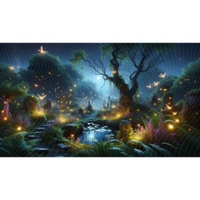 Resim Venspor Peri Masalı Bahçesi Arkaplan 200x150cm Fon Duvar Örtüsü 