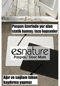 Resim Esnature Sevimli Tembel Köpek Kahverengi Kapı Önü Paspası 45x70 Cm Çok Renkli 