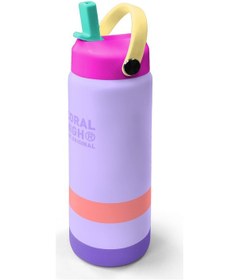 Resim Coral High Renkli Desenli Katlanır Ağızlıklı Çelik Termos 650 M 38365 Mor 