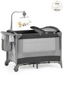 Resim Pierre Cardin Luna 60x100 Oyun Parkı (Yatak Hediyeli) - Gri - Gri / Standart 