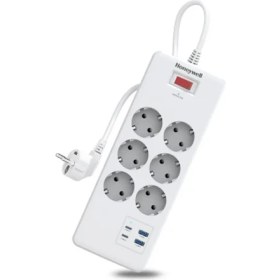 Resim Honeywell Akım Korumalı Priz 6lı 2xtype-C 2xusb-A HC000047 
