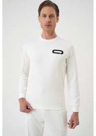 Resim Ts 888 Slim Fit Ekru Spor T-shirt Ekru 