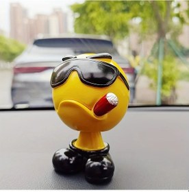 Resim Honeybeeshop Serin Oyna Sevimli Karikatür Sallanan Başlıklı Bebek Figürü Araba Ve Masa Aksesuarı 