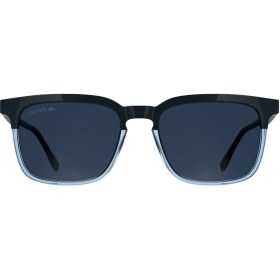 Resim Lacoste L 6074S 410 56 Unisex Dikdörtgen Mavi Şeffaf Mavi Çok Renkli Kemik Güneş Gözlüğü 