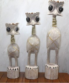 Resim River World 90 Cm'lik Devekuşu Seti 3'lü Ahşap 