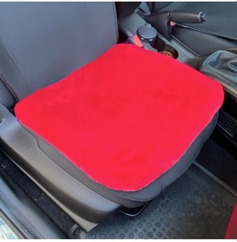 Yumuşak Tüylü Peluş Serme Oto Koltuk Minder Arka Mavi