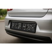 Resim Oto Araç Plakalığı Siyah Plakalık Araba Plaka Çerçevesi 2 Adet Siyah 