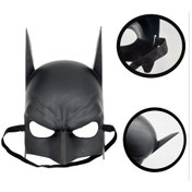 Resim Siyah Renk Çocuk Boy Arkadan Lastikli Batman Maskesi A Kalite 20x14 Cm Renkli 