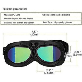 Resim 4 Renk Retro Gri Motosiklet Kaskı Pilot Gözlüğü Vintage 2. Dünya Savaşı Pilot Gözlüğü Motosiklet Scooter Gözlükleri Uvsilver 