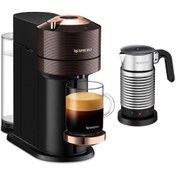 Resim Nespresso Vertuo Next Premium Kahverengi Kahve Makinesi ve Süt Köpürtücü Aksesuar 