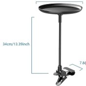 Resim Dashanshop Siyah 360 Derece Dönen Kaymaz Katlanır Araç Tepsi Tablası Abs 