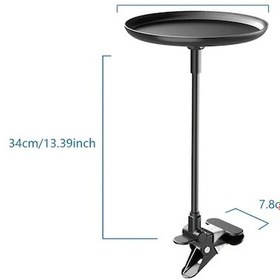 Resim Dashanshop Siyah 360 Derece Dönen Kaymaz Katlanır Araç Tepsi Tablası Abs 