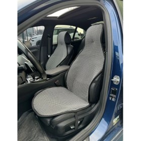 Resim Meka Part Terletmez Kilim 2'li Oto Kilim Çizgili Füme-Beyaz Universal Kilim-Kılıf 2 Parça Ön 