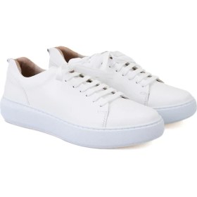 Resim Desa Kadın Beyaz Deri Spor Ayakkabı 