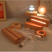 Resim Led Işık Katı Ahşap Reçine Sanat Akrilik Cam Işıklar Oval 15cm Sıcak Işık Sıcak Işık 