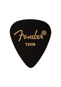 Resim Fender 1980351706 Classic Celluloid Black 351 Shape Thin Gitar Penası 12'li Klasik Selüloit Malzeme İnce Yapı Ve Pürüzsüz Çalım Hissi 
