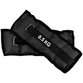 Resim 0.5 Kg X 2 Adet El Ayak Ağırlığı Seti Kum Torbası Kas Bilek Güçlendirici Ağırlık 1 Çift Siyah 