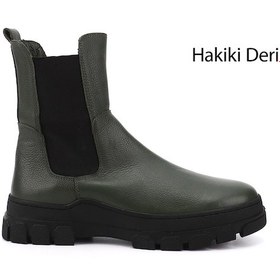 Resim Gönderi R Haki Floter Kauçuk Taban Hakiki Deri Chelsea Bot Haki 