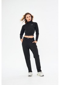 Resim Lesa Wear İçi Polarlı Yumuşacık Şardonlu Kaşkorse Crop Likralı Hırka Siyah 