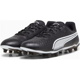Resim Puma King Match Fg/ag Erkek Futbol Krampon Siyah/beyaz 