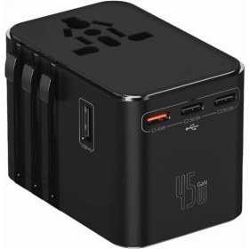 Resim Braventa Collection Universal Seyahat Priz Dönüştürücü Adaptör, 45W Şarj Cihazı, 2x USB Girişi, 3x Type-C Girişi, Ulusla 