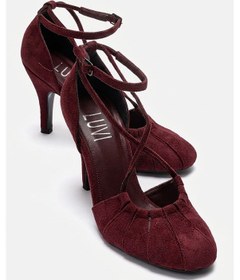 Resim Luvishoes Elıza Bordo Süet Kadın Topuklu Ayakkabı 