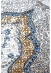 Resim Lüks Hediyelik Çeyizlik Simli Kadife Seccade Lacivert 