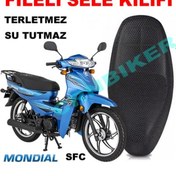 Resim Mondial Sfc Motosiklet Sele Kılıfı 3D Çift Katlı Fileli 