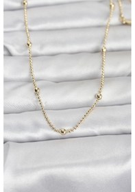 Resim Cm 14k Gold Renk Top Zincir 60 Cm Kadın Kolye - Ebj260207w39426 Renkli 