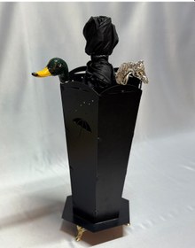 Resim Aless Altın Ayaklı Metal Tasarım Şemsiyelik Siyah 