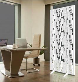 Resim Liar Dekor Liar Ahşap Seperatör (Paravan) - KSP-56 - (10 mm) - (69 cm x 139 cm) - (Beyaz) 