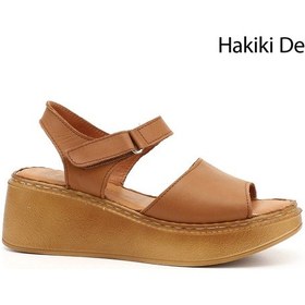 Resim Gönderi R Taba Antik Dolgu Taban Hakiki Deri Sandalet Taba 