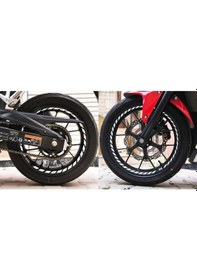 Resim Tam Tur Reflektif Beyaz (Gri) Supersport İç Jant Şeridi Sticker Çınar Extreme 