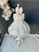 Resim Petite Ponpon Baby Kız Bebek Yenidoğan Mevlüt Elbisesi Bebek Hediyelik Mevlütlük Elbise 