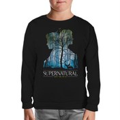 Resim Supernatural - Impala Siyah Çocuk Sweatshirt 