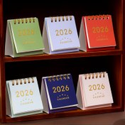 Resim 2025-2026 Mini Masaüstü Takvim Planlayıcı - İngilizce/Çince Çift Dilli Aylık & Günlük Program Kitabı, Temmuz 2025 - Aralık 2026 Tarihleri, Ofis, Ev İçin Kompakt Cep Boyu Organizatör, Tarihli Sayfalı Taşınabilir Planlayıcı (Yeşil/Pembe) 