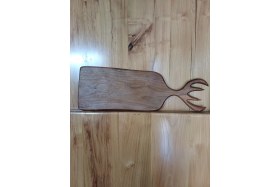 Resim Feyza Design Doğal Ceviz Geyik Boynuzu Kesme Tahtası, Şık ve Dayanıklı Mutfak Aksesuarı 