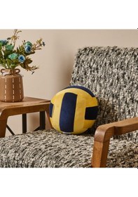 Resim Soft Voleybol Topu Figürlü Yastık - Lacivert / Sarı - 20 Cm 