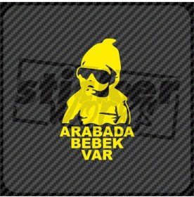 Resim Sticker Works Arabada Bebek Var Sticker 