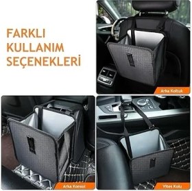 Resim Lidyahan Store Çöp Kutusu, Oto Cöp Kovası, Atık Torbası, Su Geçirmez Kumaş Organizatör, Araba Çöp Torbası, Katlanabilir, Çok Amaçlı Seyahat Çantası 