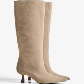 Resim Bershka Kısa sivri topuklu çizme 