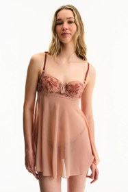 Resim Bej V Balenli Babydoll - Bej / 75B 