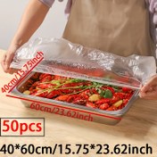 Resim 30/50/100 adet 27,56 inç Şeffaf Esnek Gıda Kapakları Kapaklı - Yeniden Kullanılabilir PE Esnek Plastik Ekmek, Meyve ve Atıştırmalık Kapakları | Dayanıklı Esnek Mühür | Çok Amaçlı, Kokusuz Mutfak Membranı, Toz Geçirmez, Ev, Restoran, Piknik için Uygun - Tüm Tabak Boyutlarına Uyar, Piknik İçin Gerekli 